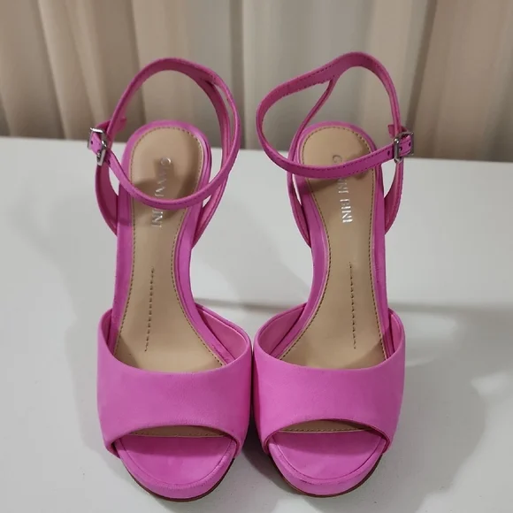 Gianni Bini Pink Stiletto Heels with Ankle Strap - Picture 2 of 7